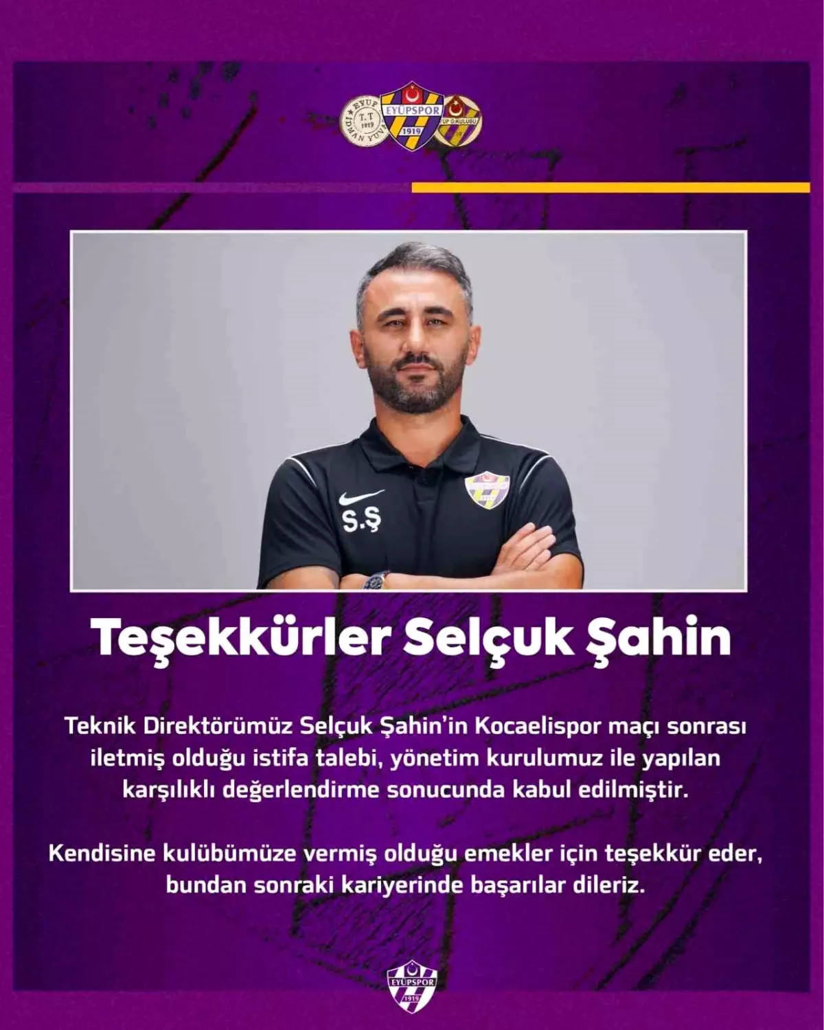 eyupspor selcuk sahin ile yollari ayirdi YRTzIHYQ